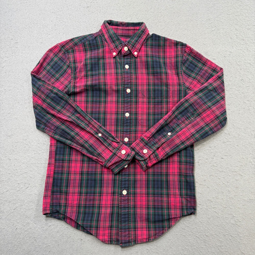 Abercrombie & Fitch Flannel Shirt Men's XS Buffalo Plaid Long Sleeve Button Down